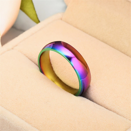 Rainbow Titanium 6mm Ring