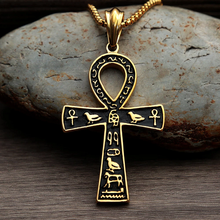 Ancient Egyptian Ankh Symbol Cross Necklace