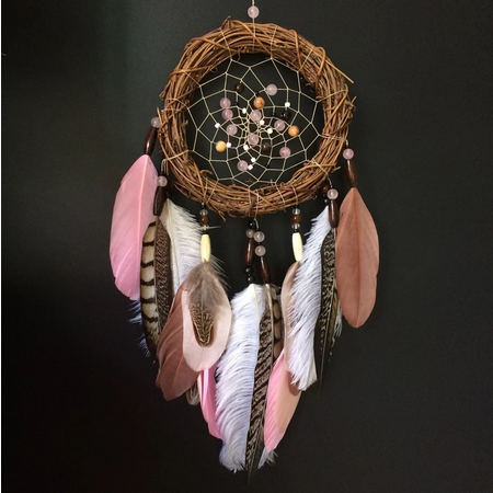 Norse Style Dreamcatcher With Natural Feathers 3