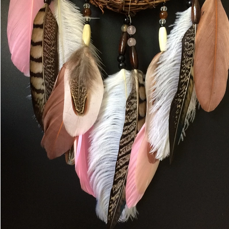 Norse Style Dreamcatcher With Natural Feathers 3