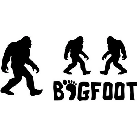 Big Bigfoot Decal (Black or White)