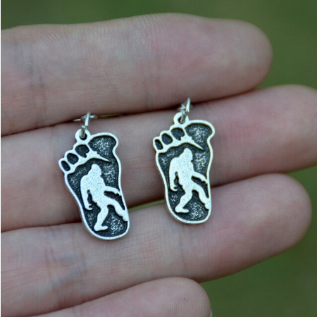 Bigfoot Imprint Necklace + Earrings Set