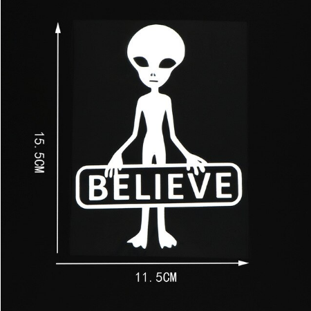 Believe Alien Decal