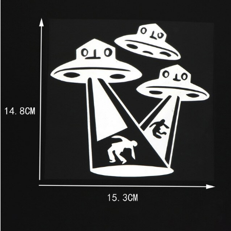 Human UFO Abduction Decal
