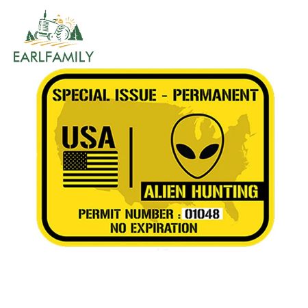 Alien Hunting Permit Decal