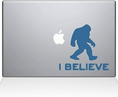 4" x 6" I Believe Bigfoot Decal (Blue or White)
