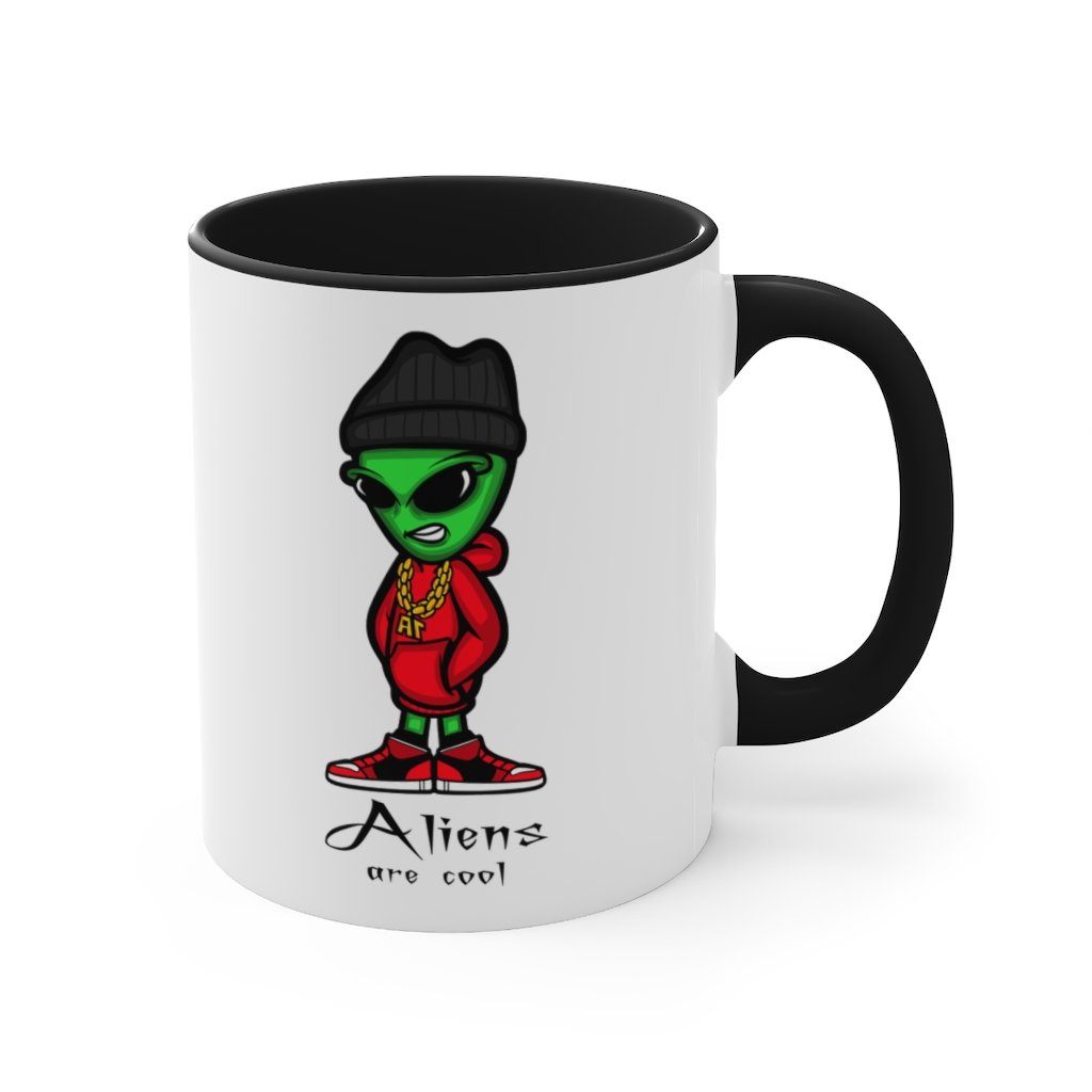 Aliens Are Cool - Accent Coffee Mug, 11oz