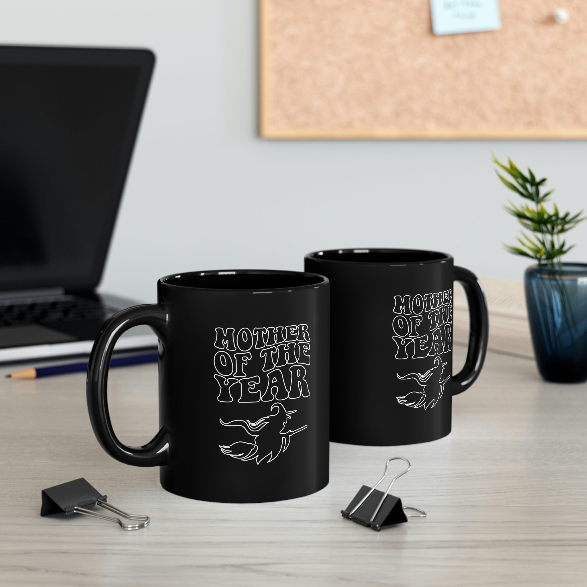 Mother of the Year - Witch 11oz Black Mug