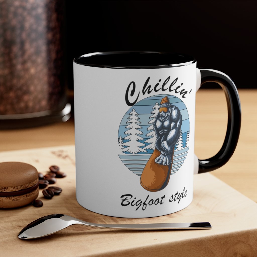 Chillin' Bigfoot Style Accent Coffee Mug, 11oz