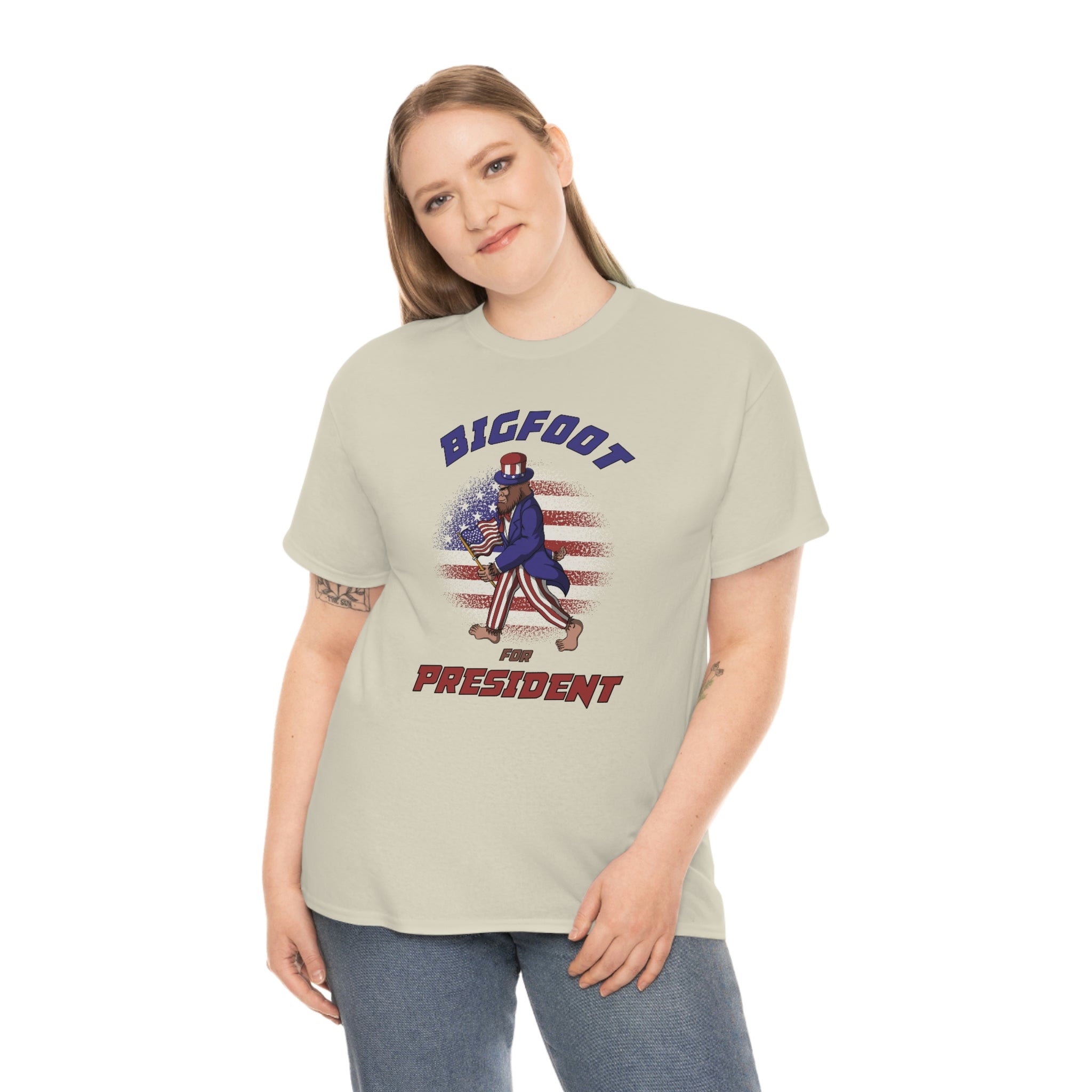 Bigfoot for President - Unisex Heavy Cotton Tee