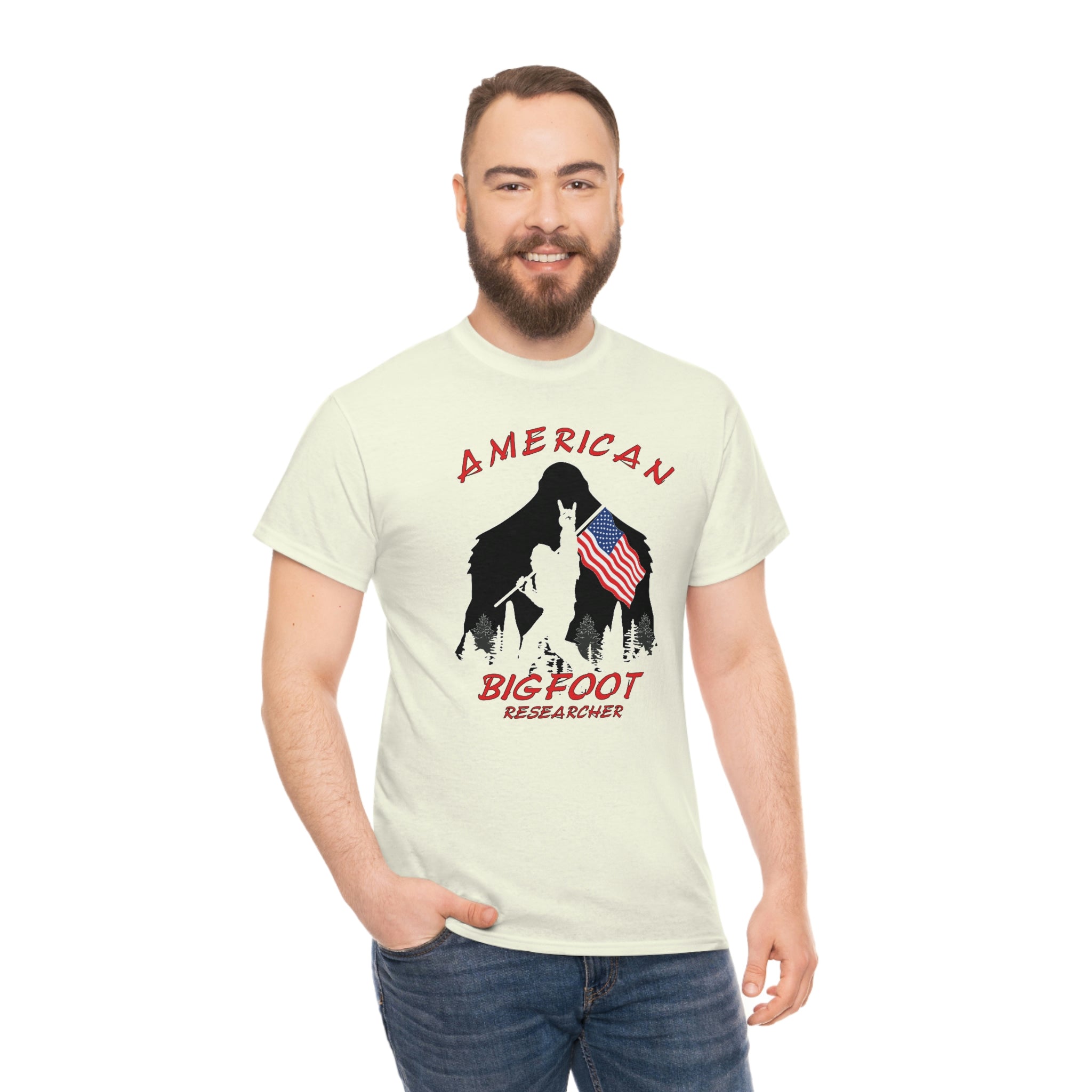 American Bigfoot Researcher - Unisex Heavy Cotton Tee