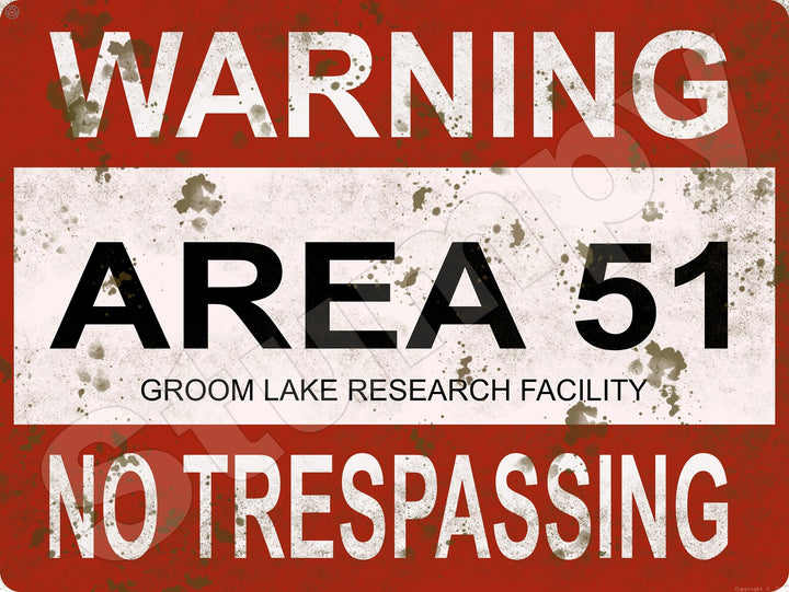 Area 51 Groom Lake No Trespassing Decal