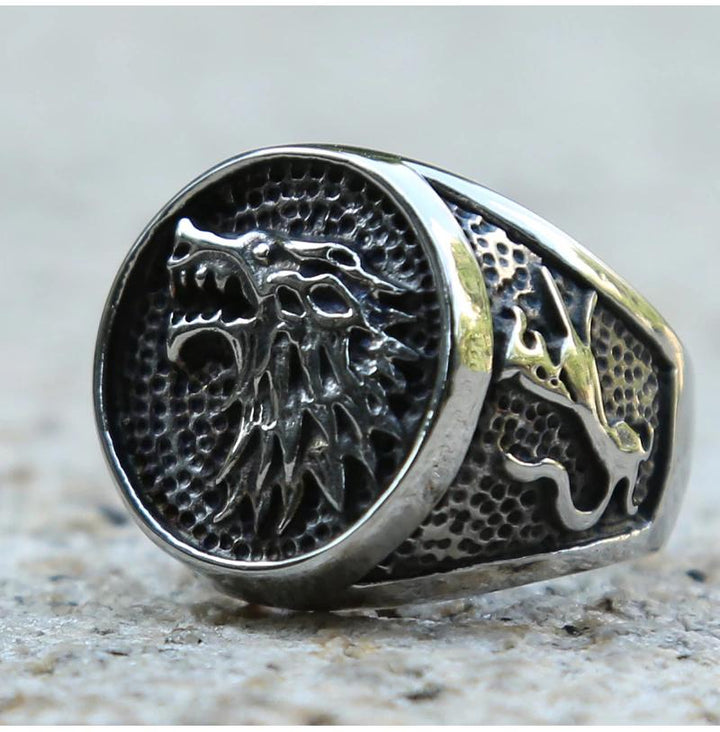 Nordic Wolf Ring